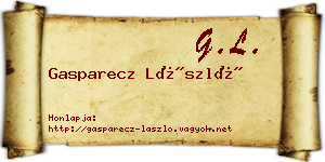 Gasparecz László névjegykártya