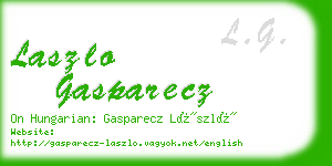laszlo gasparecz business card